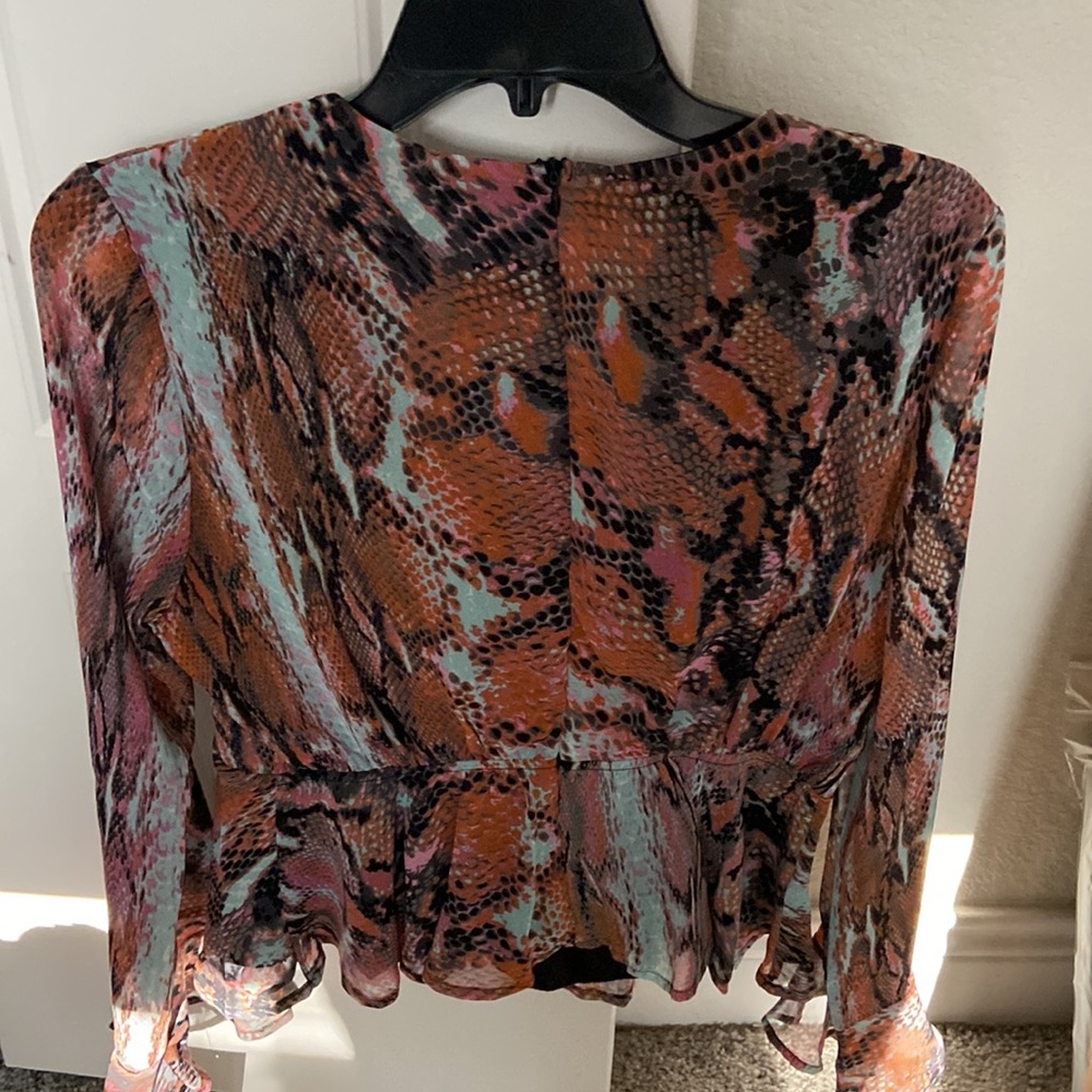 4SI3NNA Blouse Python print - Picture 2 of 9